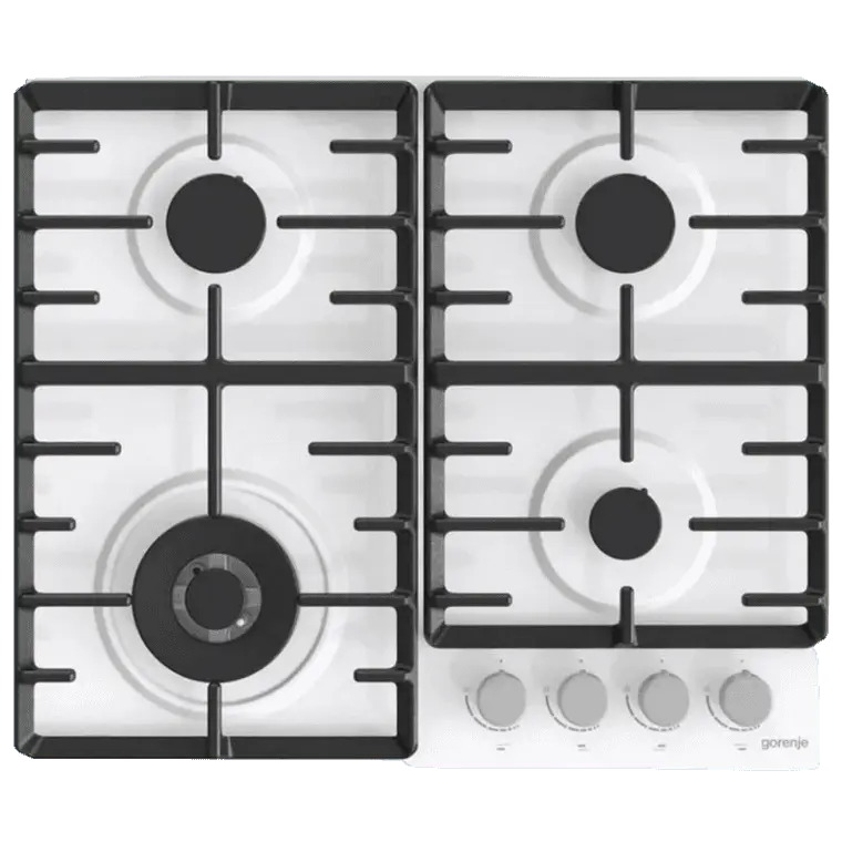 Plită pe Gaz Incorporabilă Gorenje GW 642 AXW, Inox Alb cu Arzător WOK [1]