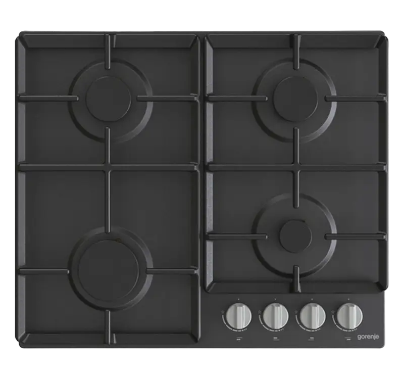 Plită pe Gaz Incorporabilă Gorenje G 641 EXB, Email Negru cu Grătare din Fontă [1]