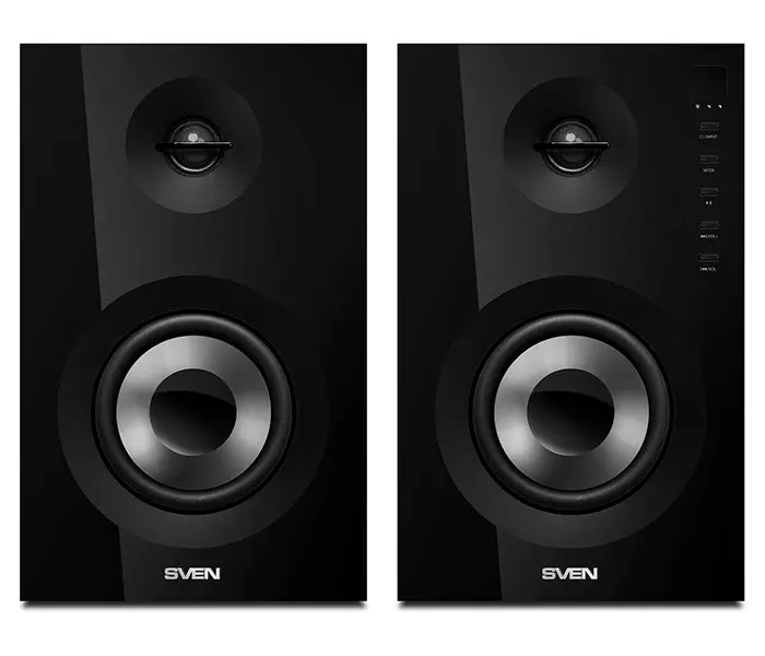 Компьютерные колонки 2.0 SVEN SPS-721 – 50W, Bluetooth, SD-Карта, Пульт ДУ, MDF, Черные [2]