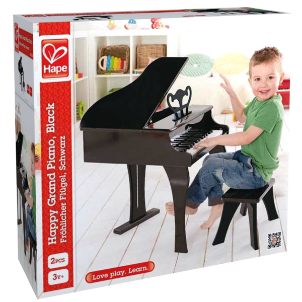 Pian muzical pentru copii – Hape, 30 clape, negru, cu scaun inclus [9]