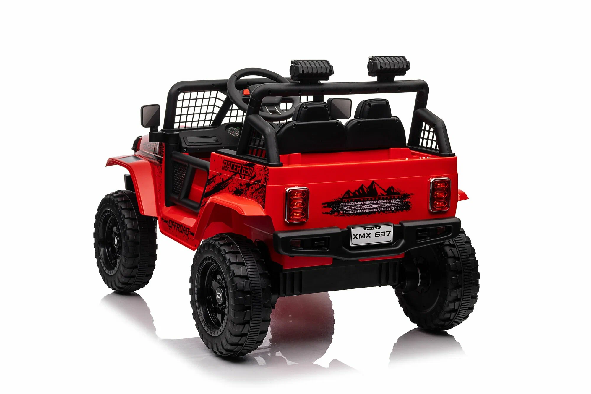 Детский электромобиль Jeep Rubicon MX637/2, Красный – стиль и мощь для юных водителей [6]