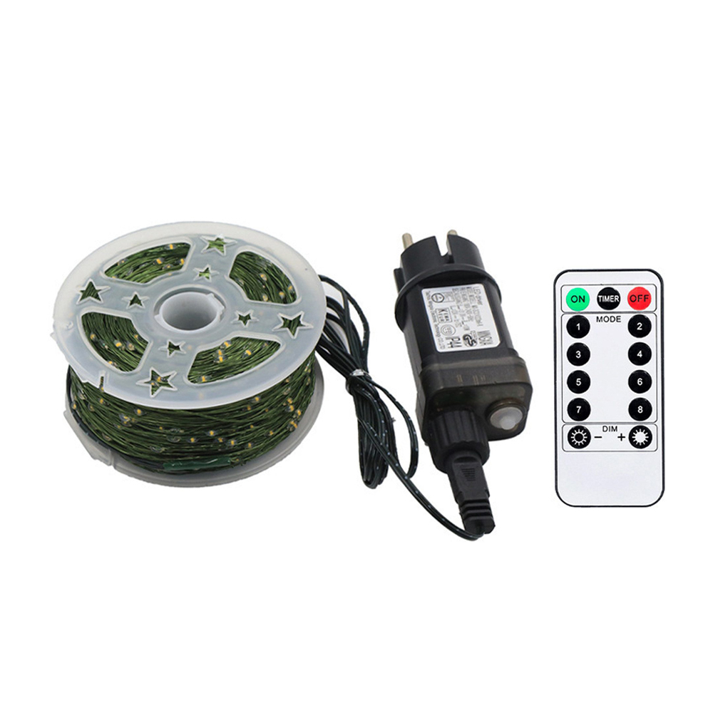 Медная гирлянда Copper Christmas Lights – 50 м, 500 жёлтых LED-ламп, для дома и улицы [2]