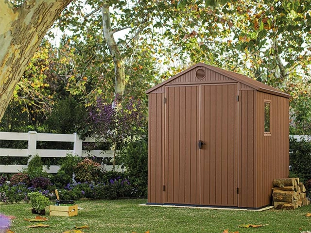 Căsuță de grădină Keter Darwin 6x6 (190×183×221 cm) Maro – Depozitare elegantă și rezistentă pentru orice curte [3]