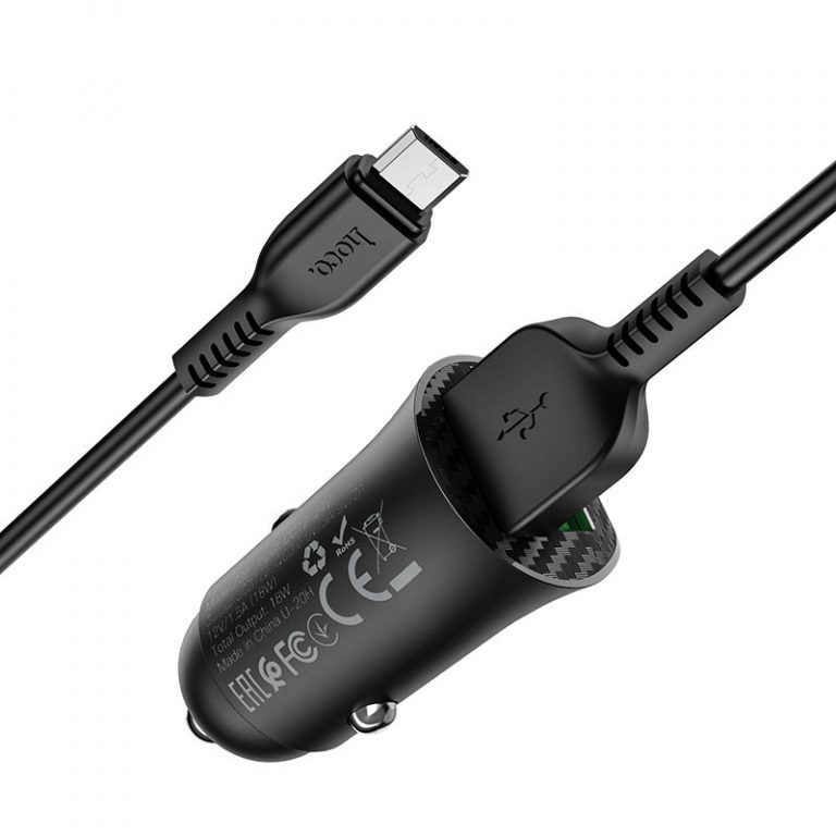HOCO Z39 Farsighted набор автомобильного зарядного устройства с двумя портами QC3.0 (Micro) [2]