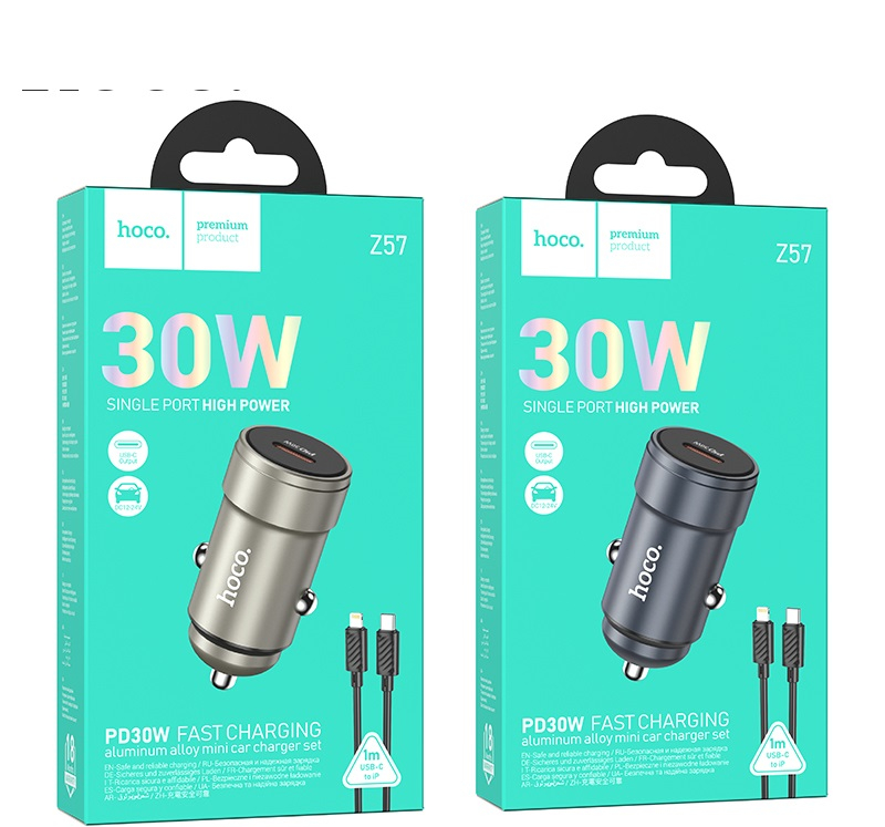 HOCO Z57 Glorious PD30W – Încărcător auto USB-C cu un port și cablu inclus [5]