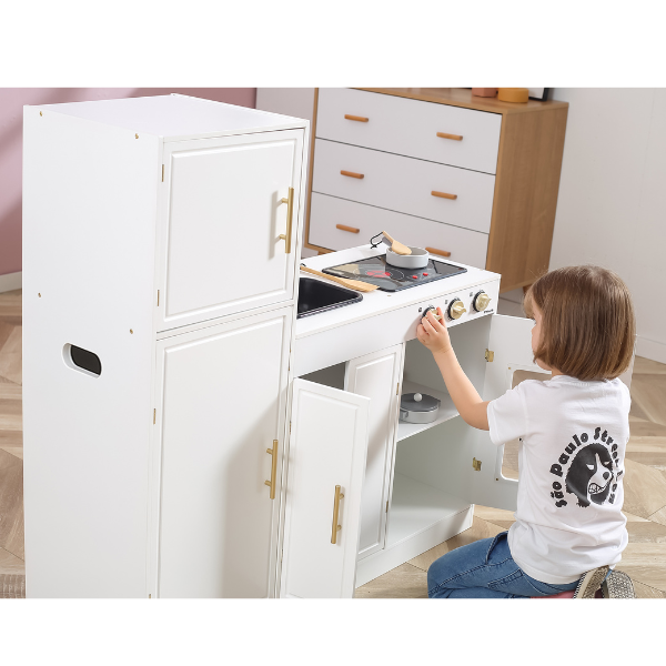 Bucătărie modernă pentru copii cu lumină și sunet PolarB & VIGA – albă [8]