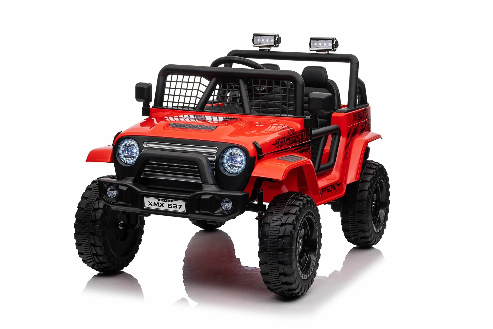Детский электромобиль Jeep Rubicon MX637/2, Красный – стиль и мощь для юных водителей [8]