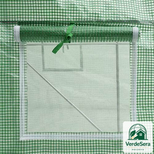 Seră de grădină VerdeSera ECCO 4x3x2 m, 12 m², cadru galvanizat 26×0,9 mm, folie 180 g/m² [4]