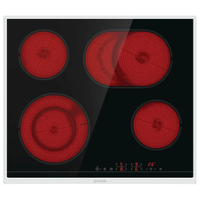 Plită Electrică Incorporabilă Gorenje ECT643BX, Vitroceramică Neagră cu Zonă Ovală și Control Tactil [2]