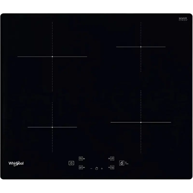 Индукционная Варочная Панель Whirlpool WS Q2160 NE, Черная Стеклокерамика с FlexiSide (Объединение Зон) [1]