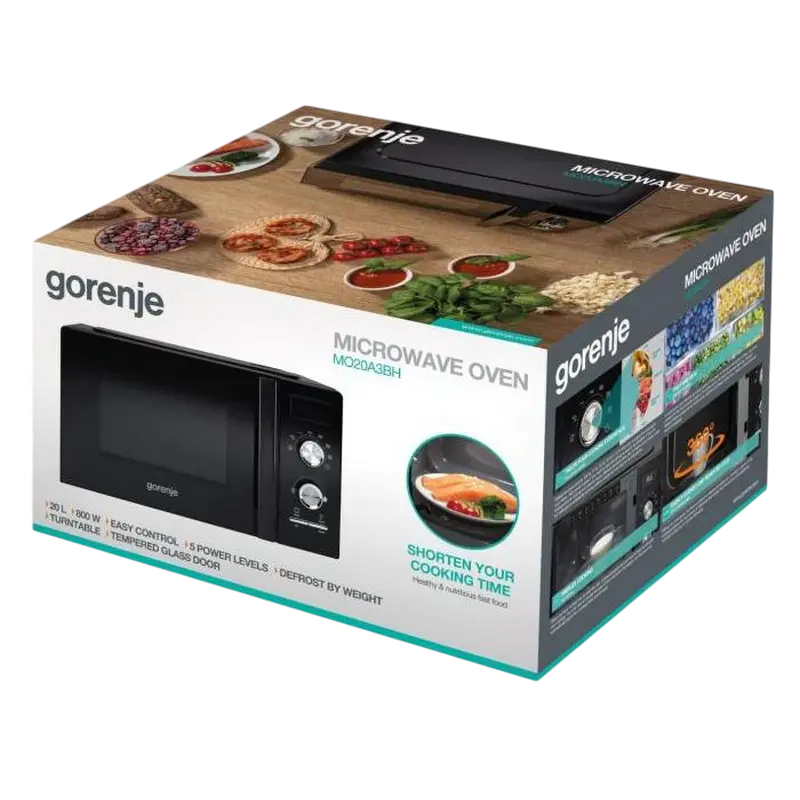 Cuptor cu microunde Gorenje MO20A3BH, Negru [3]