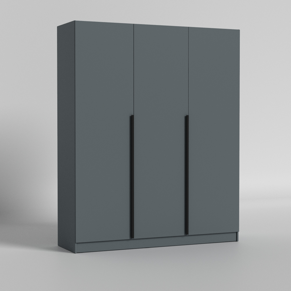 Dulap cu balamale Nex Home Urban 180×52×220 cm, Antracit – dressingul complet pentru familia modernă [1]