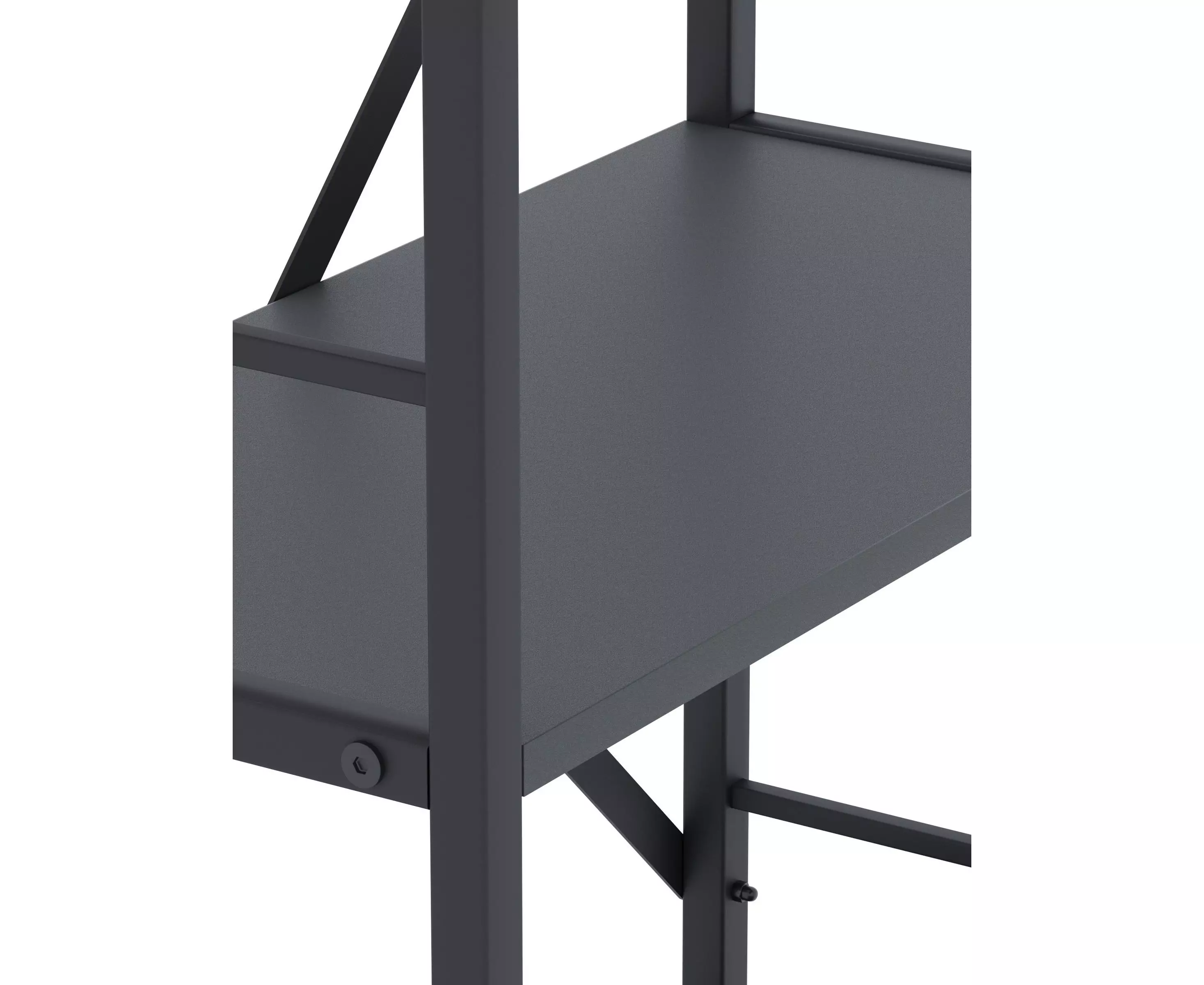 Металлический стеллаж Nex Loft 1700x800x350 мм, 5 полок, ДСП, Антрацит/Антрацит – прочность и современный дизайн [7]