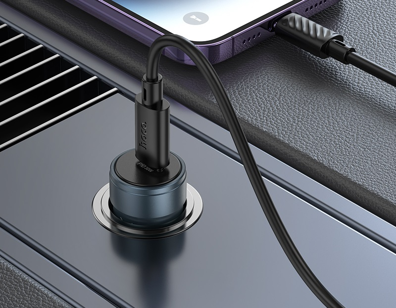 HOCO Z57 Glorious PD30W – Încărcător auto USB-C cu un port și cablu inclus [4]