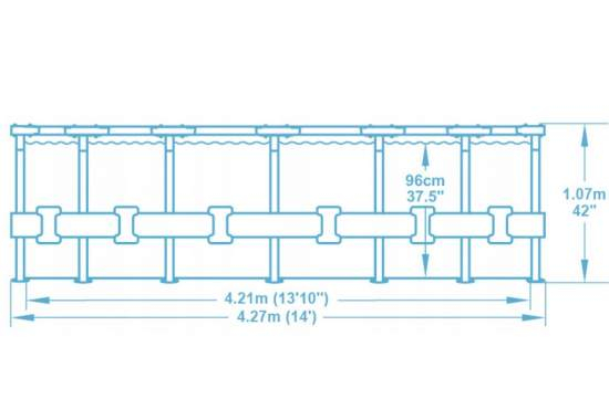 Piscină cu Cadru Bestway 56950 Steel Pro Max – 427 x 107 cm, cu Filtru și Tentuță [4]