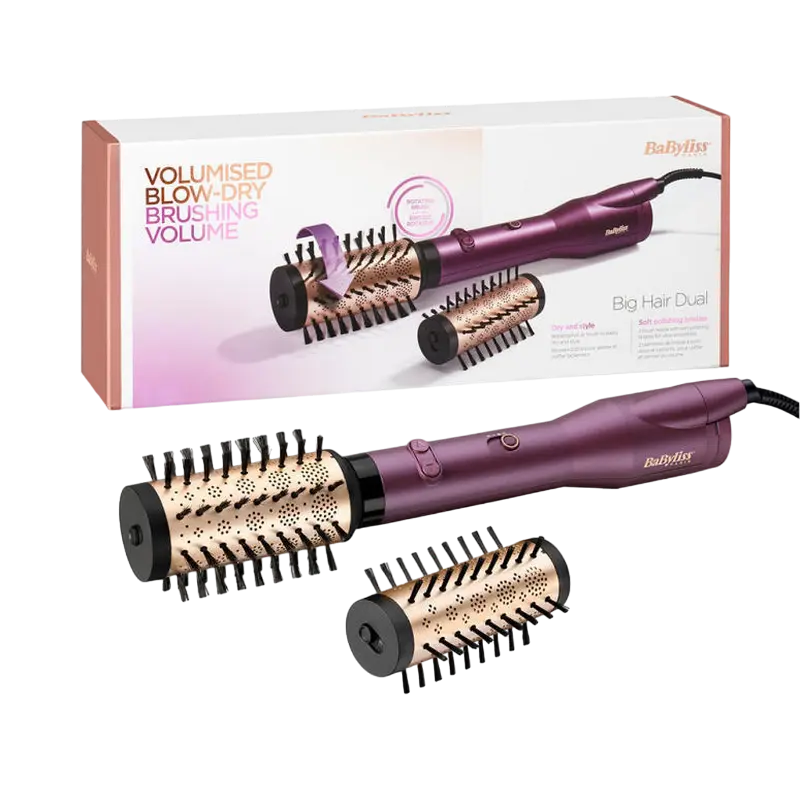 Плойка-фен для волос BaByliss Big Hair Dual AS950E, 650 W, Фиолетовый [6]