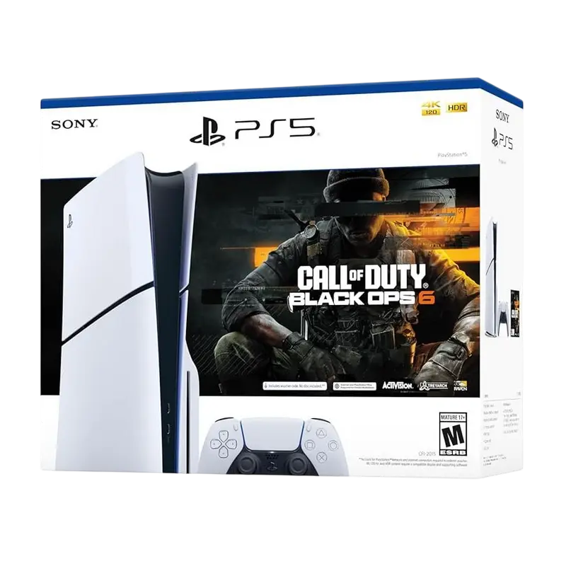 Consolă de jocuri SONY PlayStation 5 Slim Disc Edition + Call of Duty Black Ops 6, Alb [1]