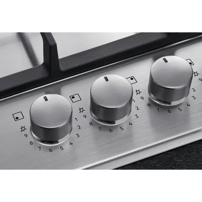Встраиваемая Газовая Варочная Панель AEG HGB64420SM, Инокс с WOK-Конфоркой и 9 Уровнями Мощности [4]