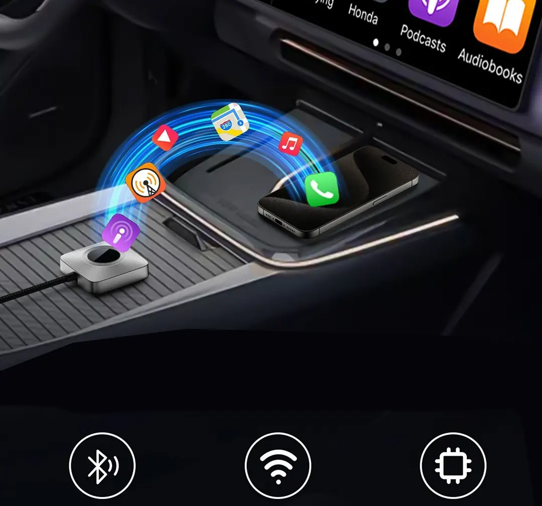 Адаптер Yesido Wireless CarPlay & Android Auto KM23, черный [2]