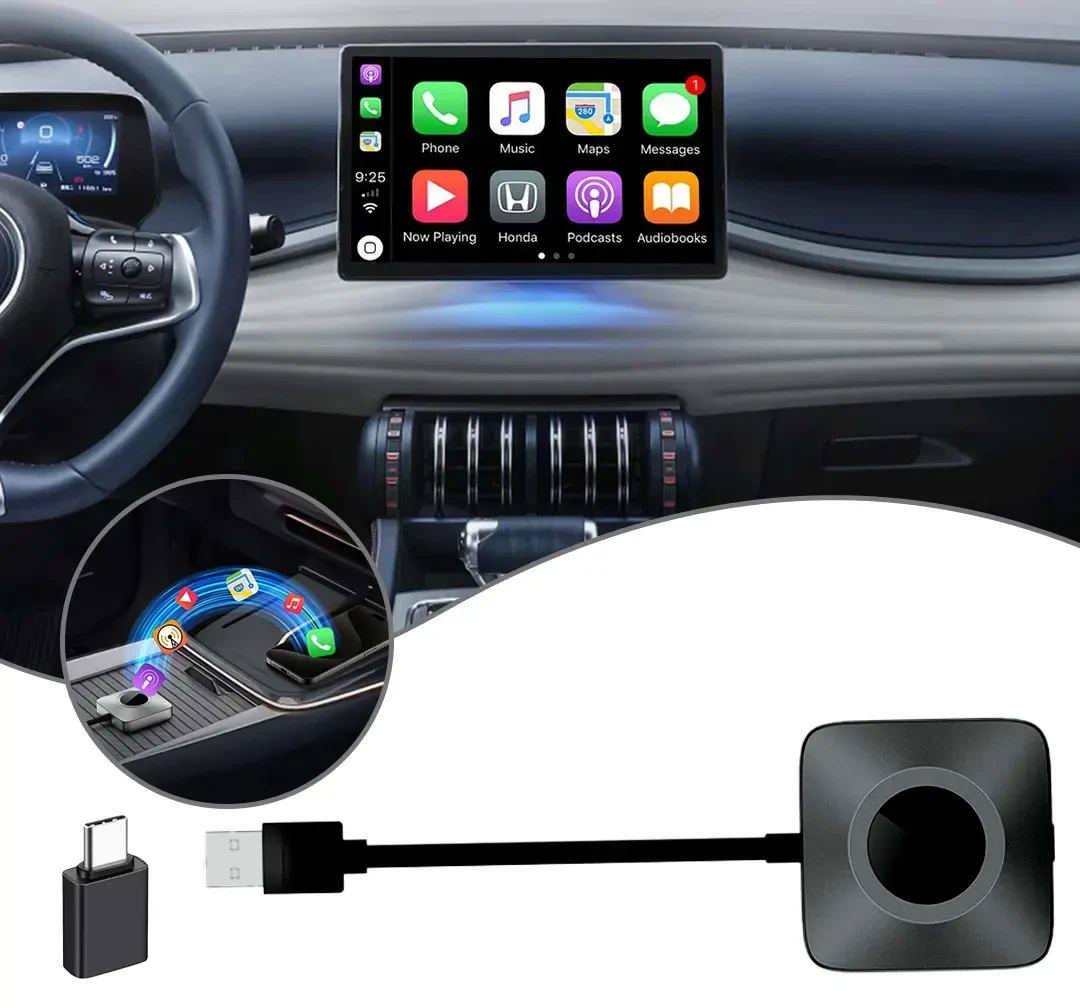 Адаптер Yesido Wireless CarPlay & Android Auto KM23, черный [5]
