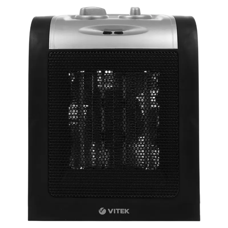Тепловентилятор VITEK VT-2067 1800 Вт Чёрный/Серебристый – Быстрый и безопасный обогрев для помещения 15 м²! [2]