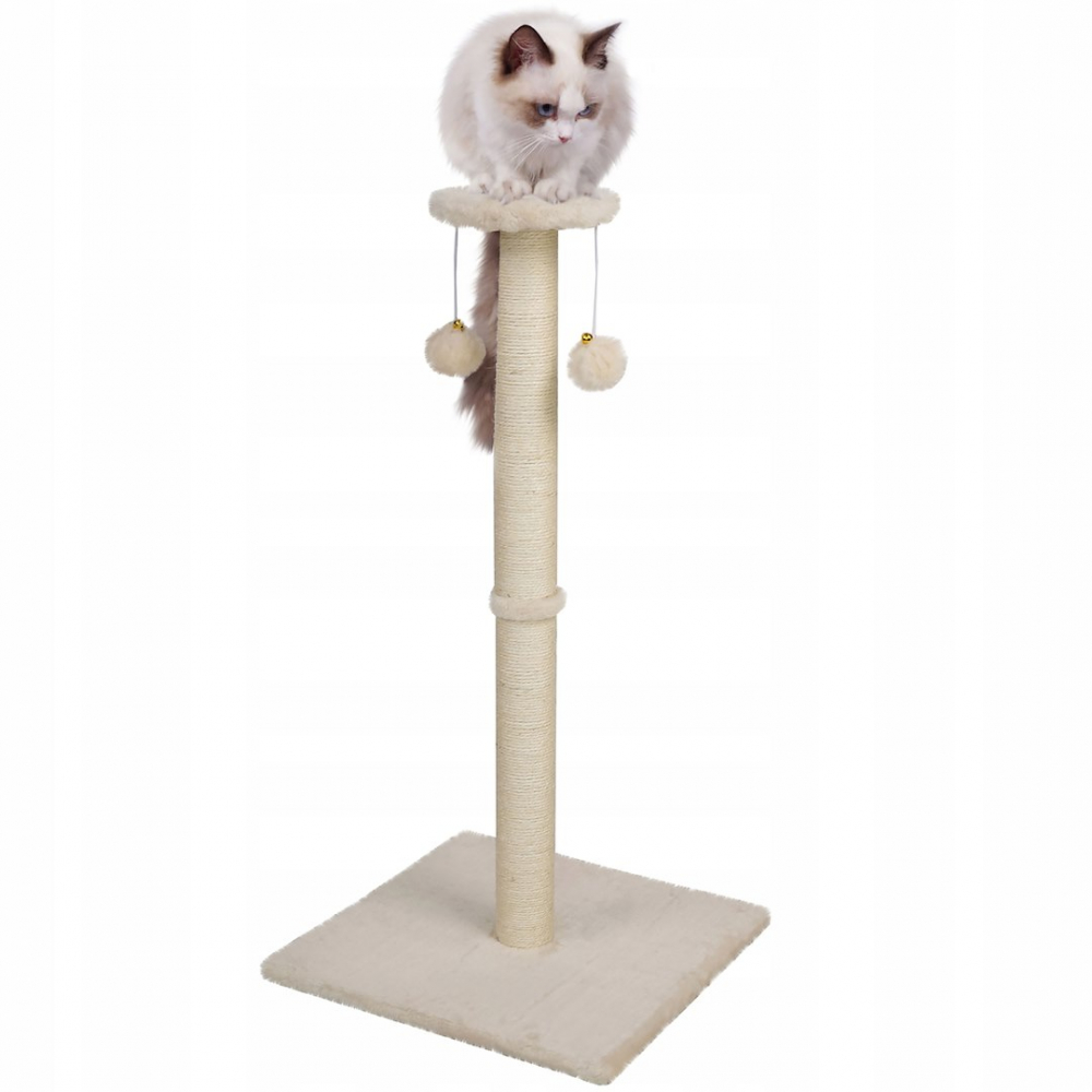 Игровой комплекс для кошек Jumi с платформой, лежанкой и игрушкой, 81x40x40 см, бежевый [6]