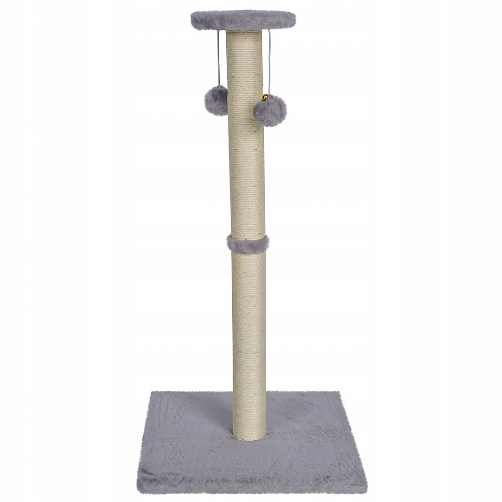 Игровой комплекс для кошек Jumi с платформой, лежанкой и игрушкой, 81x40x40 см, серый [5]