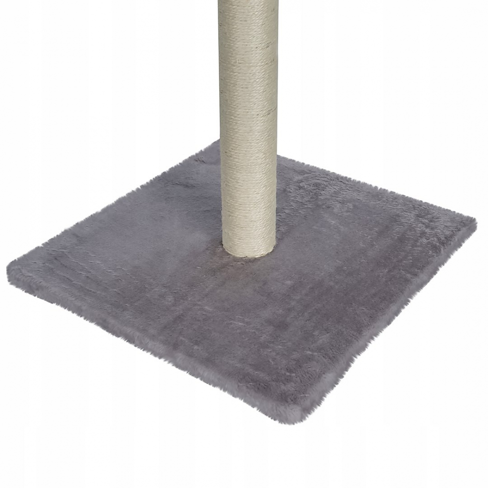 Игровой комплекс для кошек Jumi с платформой, лежанкой и игрушкой, 81x40x40 см, серый [6]