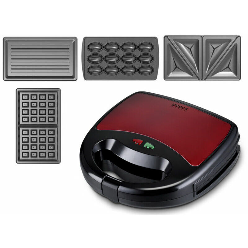 Aparat de Făcut Sandwichuri BROCK SSM 6004 RD, 750W, 4 în 1 (Sandwich, Nuci, Waffle, Grill) – Mobishop.md [2]