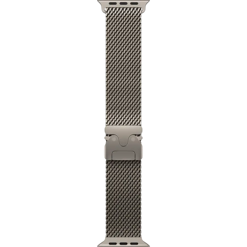 Apple Watch Ultra 2 GPS + Cellular, 49mm, carcasă titan natural, brățară Milanese Loop titan natural, medie [3]