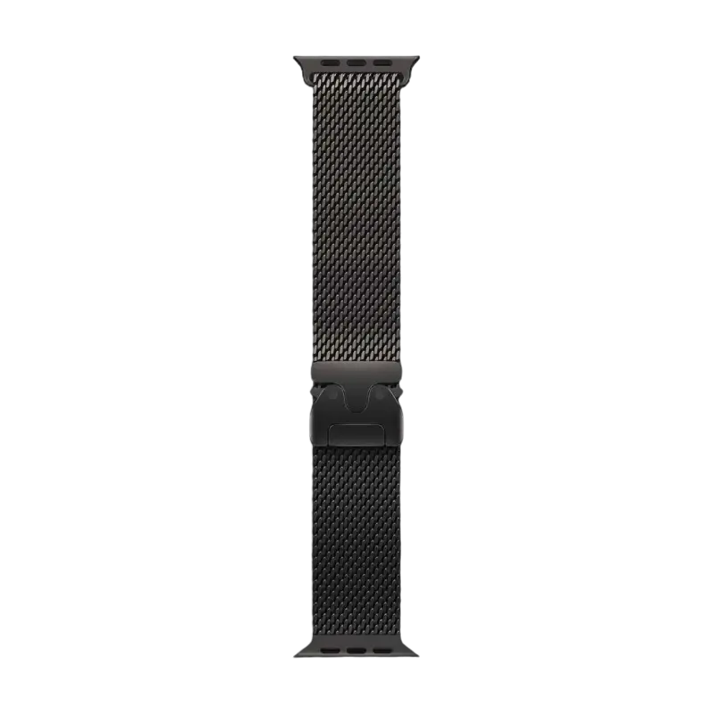 Apple Watch Ultra 2 GPS + Cellular, 49mm, carcasă titan negru, brățară Milanese Loop neagră, medie [3]