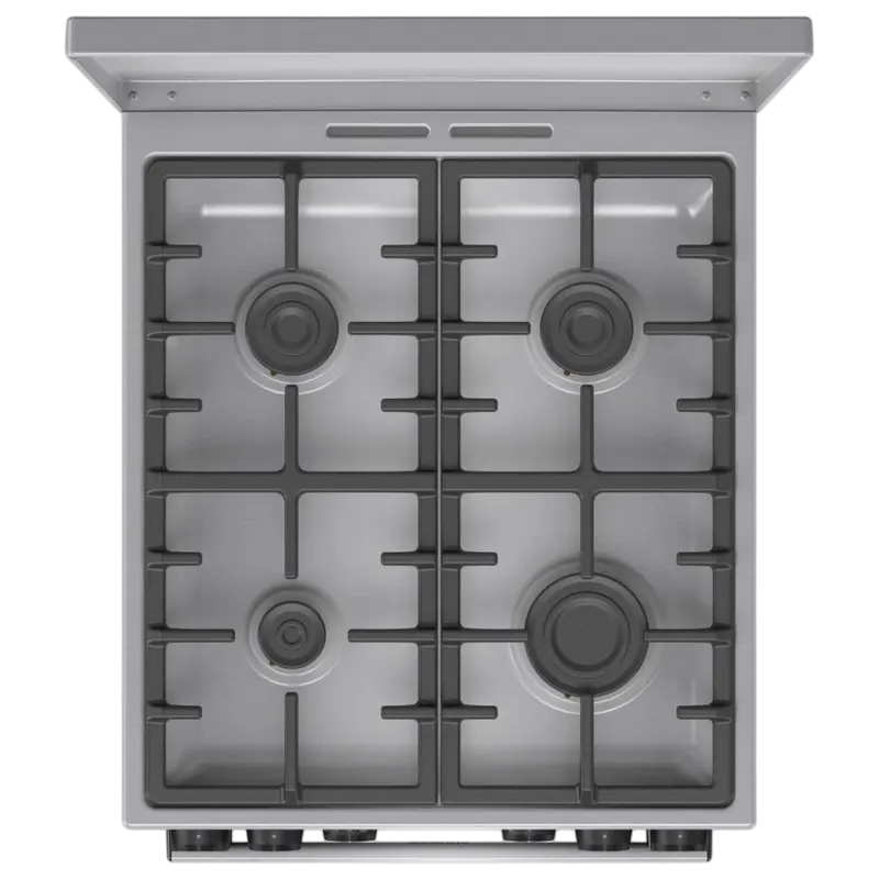 Комбинированная плита Gorenje GKS5C71XF (4 Газовые конфорки, Электрическая духовка ExtraSpace 70 л, Телескопические направляющие, AquaClean, Нержавеющая сталь) [2]