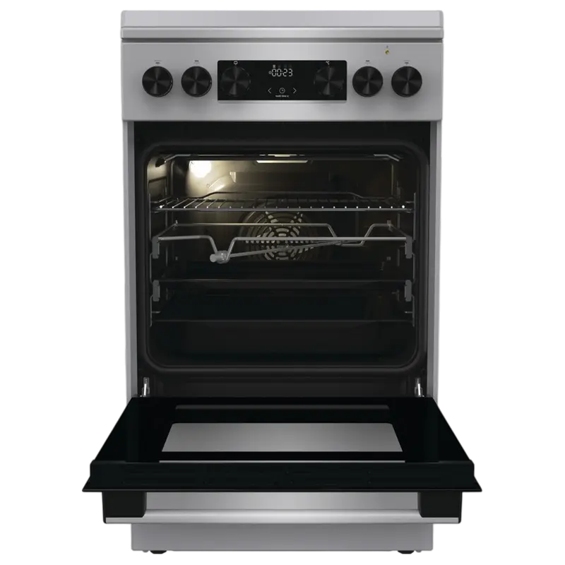 Комбинированная плита Gorenje GKS5C71XF (4 Газовые конфорки, Электрическая духовка ExtraSpace 70 л, Телескопические направляющие, AquaClean, Нержавеющая сталь) [4]
