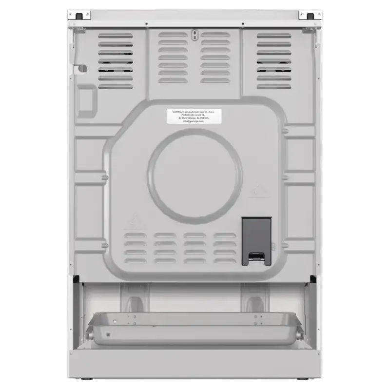 Комбинированная плита Gorenje GKS6C71WA (4 Газовые конфорки, WOK, Электрическая духовка ExtraSpace 71 л, Телескопические направляющие, AquaClean, Белая) [12]