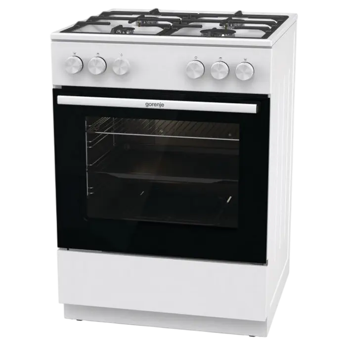 Aragaz pe gaz Gorenje GG6A10WFFM, Cuptor pe Gaz 72L, Grătare Fontă, Clasa A, Alb [9]