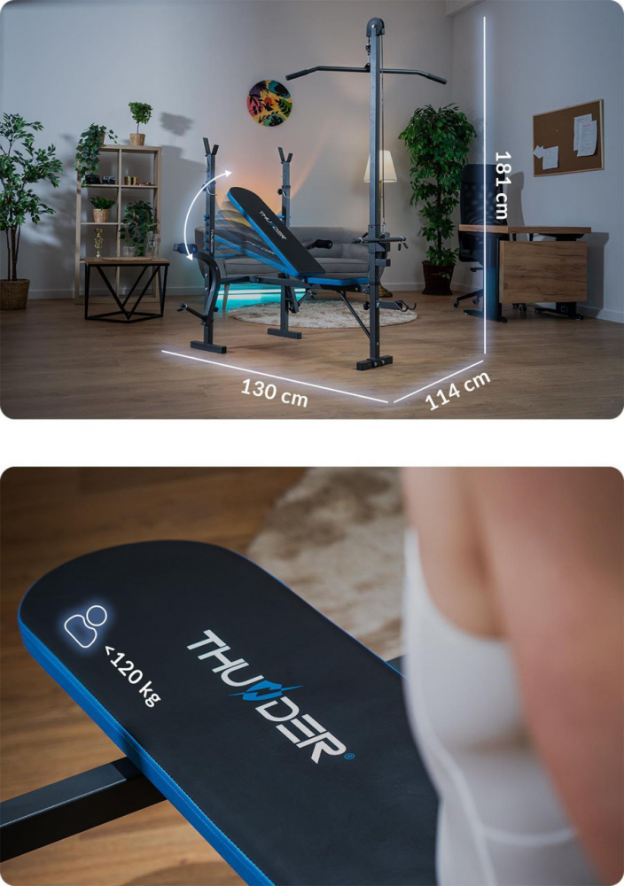 Bancă ajustabilă pentru exerciții de forță Thunder VIGOR-C [6]
