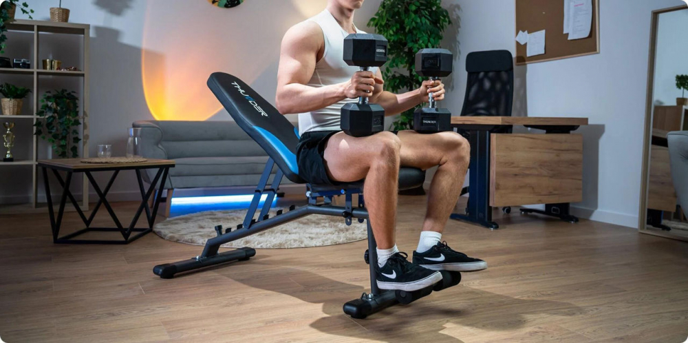 Bancă pliabilă pentru fitness și forță Thunder QUICK [6]