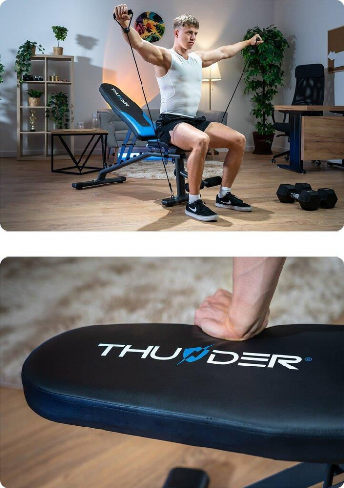 Bancă pliabilă pentru fitness și forță Thunder QUICK [10]