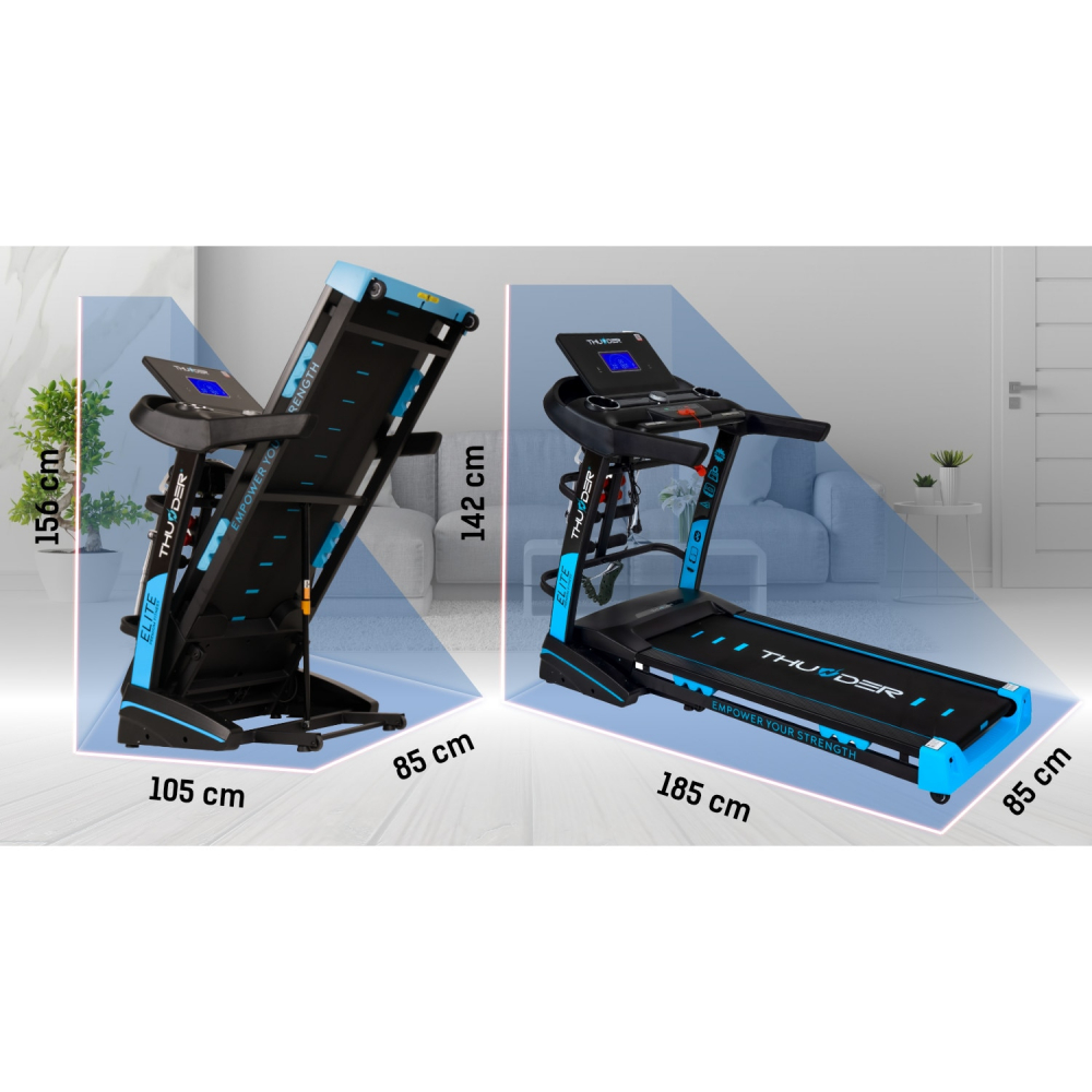 Banda de alergare electrica THUNDER ELITE-DS, WiFi, 22km, 200kg Black [4]