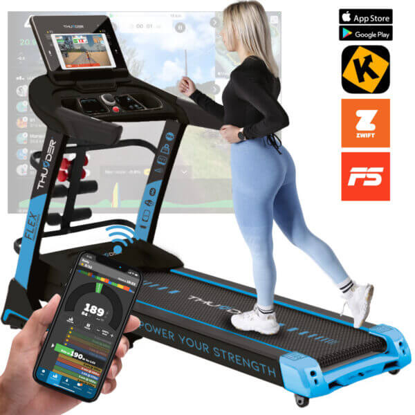 Banda de alergare electrica THUNDER FLEX-DS-TFT, WiFi, Black [3]