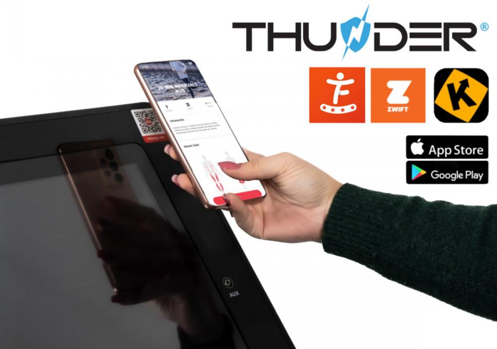 Banda de alergare electrica THUNDER FLEX-DS, WiFi, Viteza maxima 20km/h, maxima suportata 180kg, Black [5]