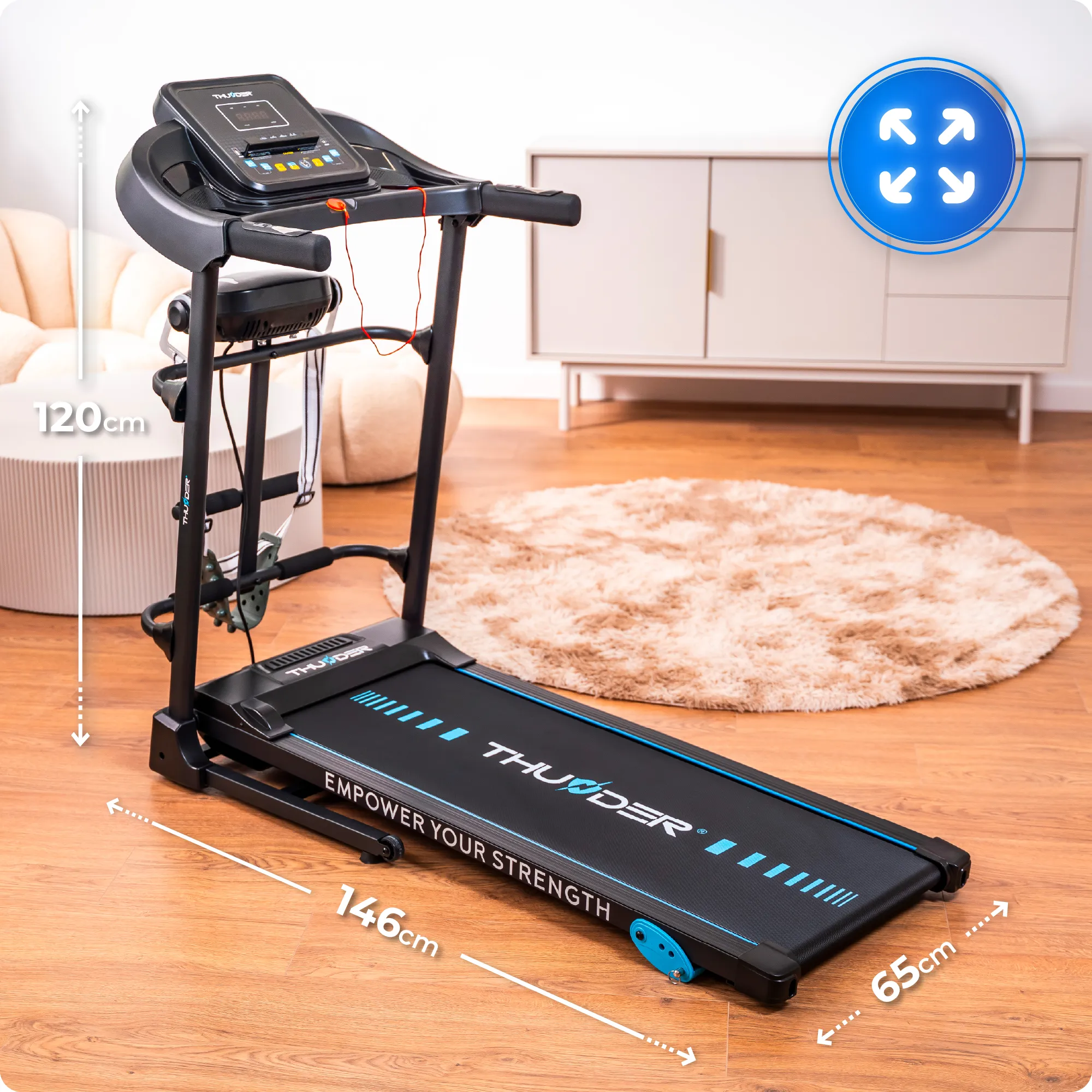 Banda de alergare electrică THUNDER® G8000-D – Antrenamente profesionale chiar la tine acasă! [10]