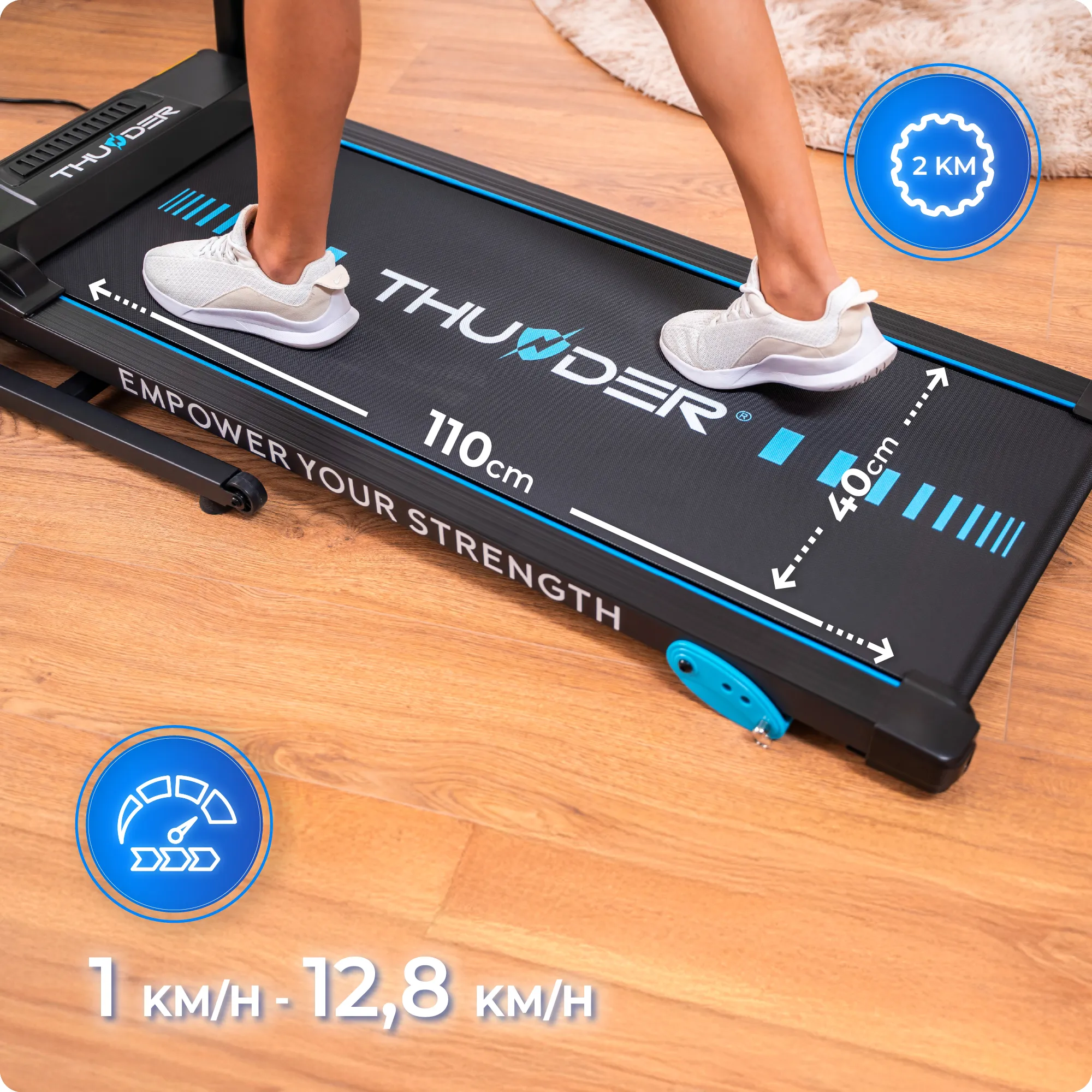 Banda de alergare electrică THUNDER® G8000-D – Antrenamente profesionale chiar la tine acasă! [9]