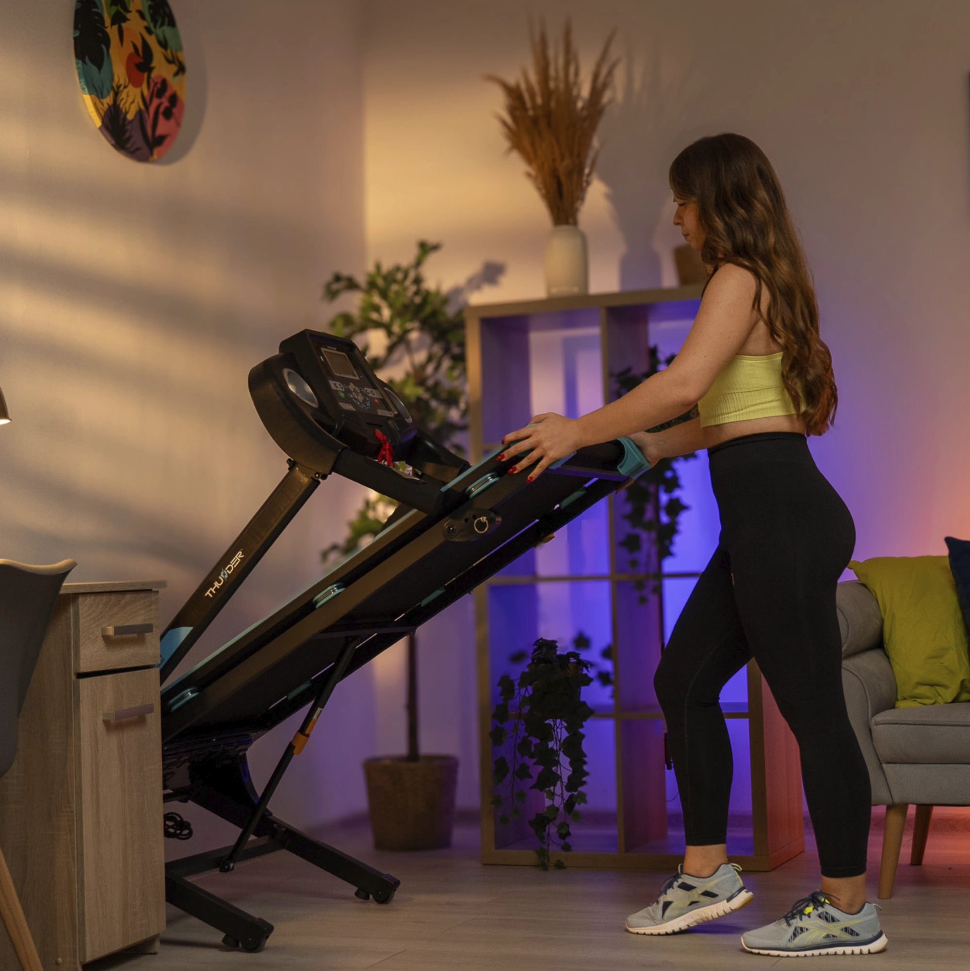 Bandă de alergare electrică THUNDER ICON-BLUE – antrenamente eficiente și confort maxim acasă [2]