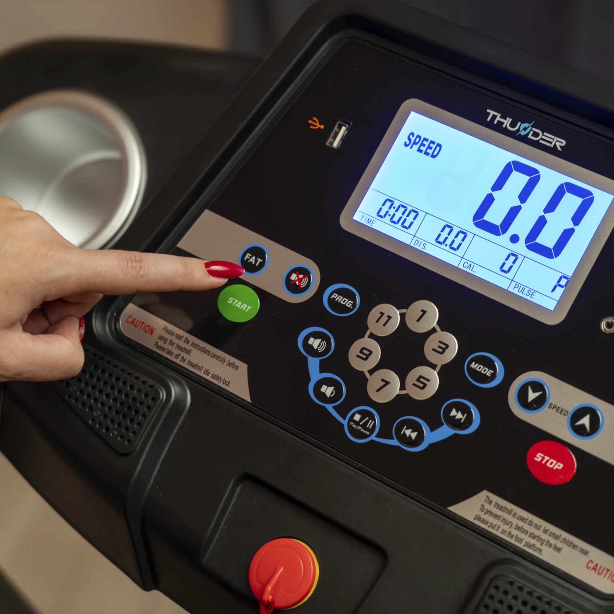 Bandă de alergare electrică THUNDER ICON-BLUE – antrenamente eficiente și confort maxim acasă [4]