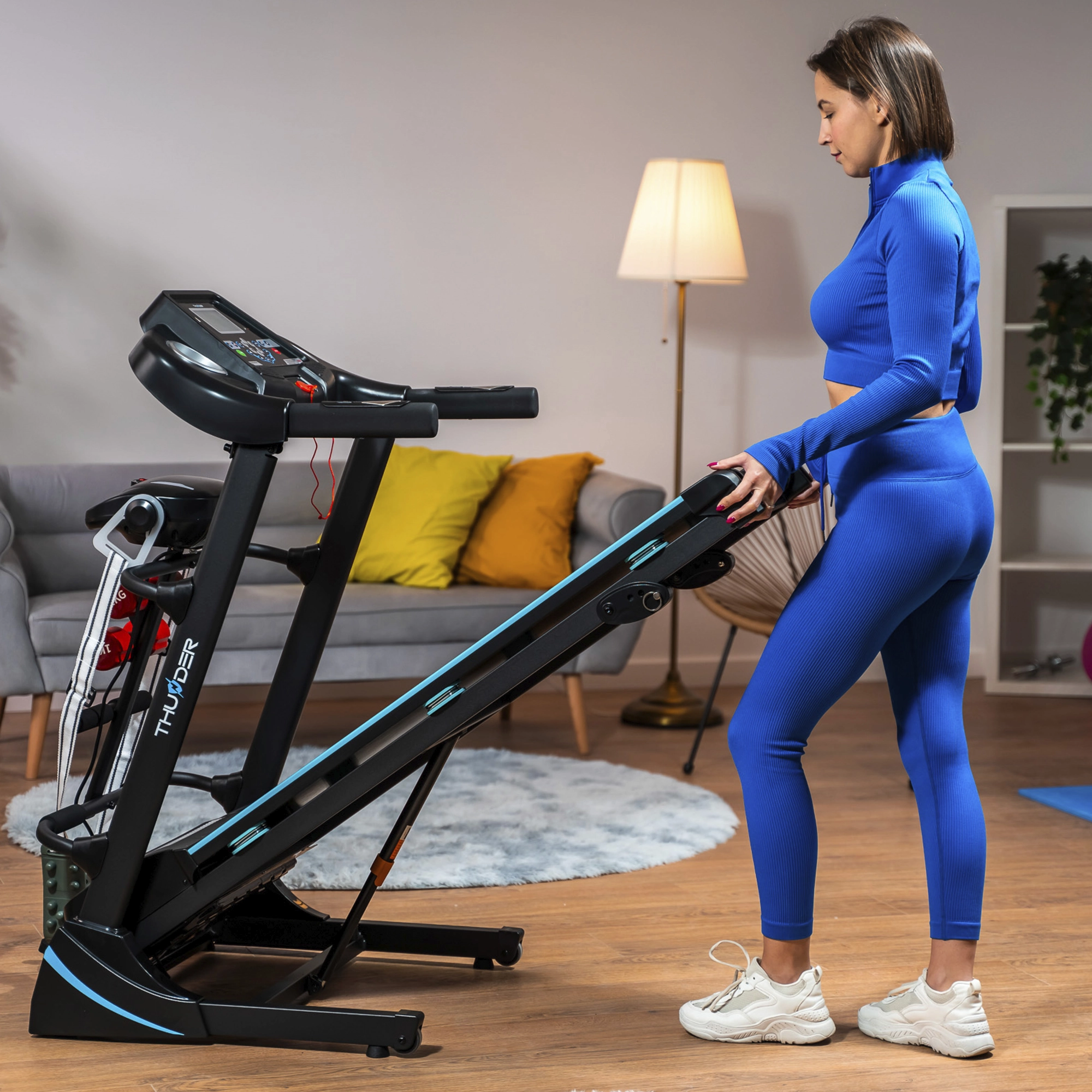 Bandă de alergare electrică THUNDER ICON-D-BLACK – Puternică și inteligentă pentru antrenamente cardio acasă! [2]