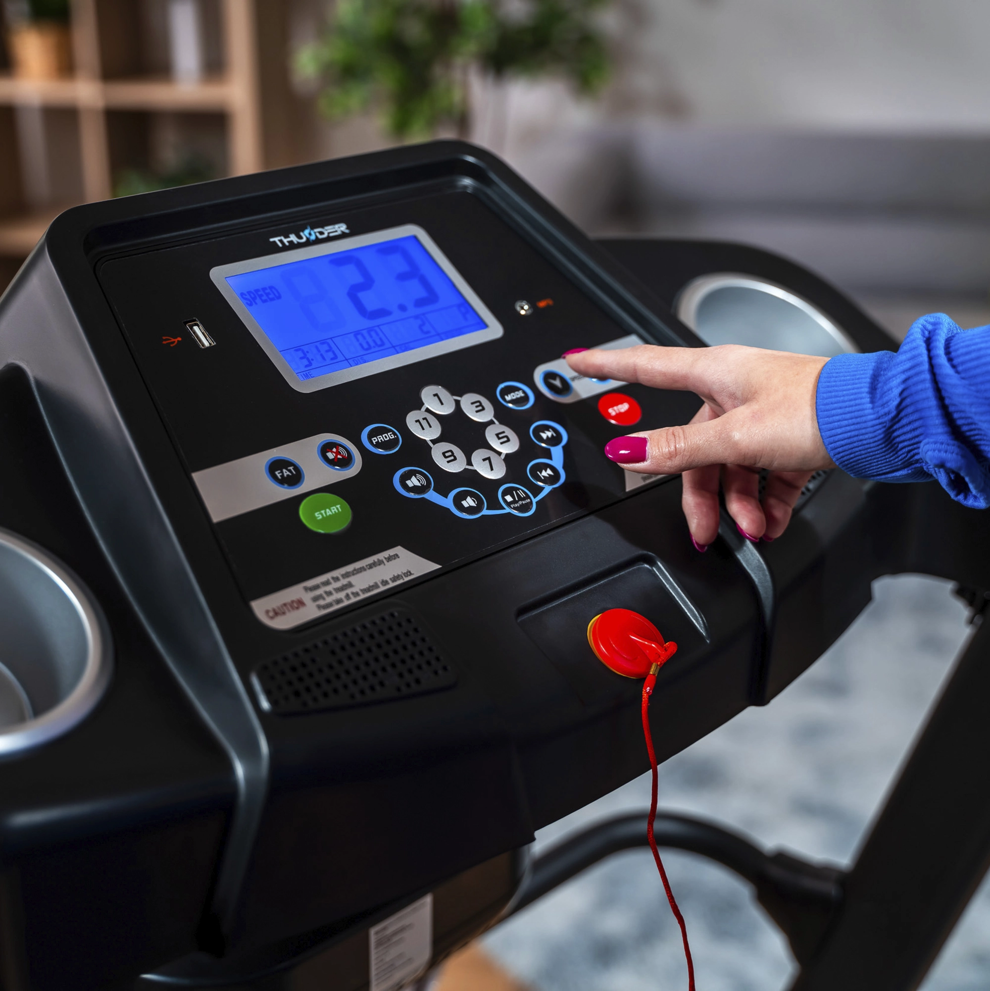 Bandă de alergare electrică THUNDER ICON-D-BLACK – Puternică și inteligentă pentru antrenamente cardio acasă! [4]