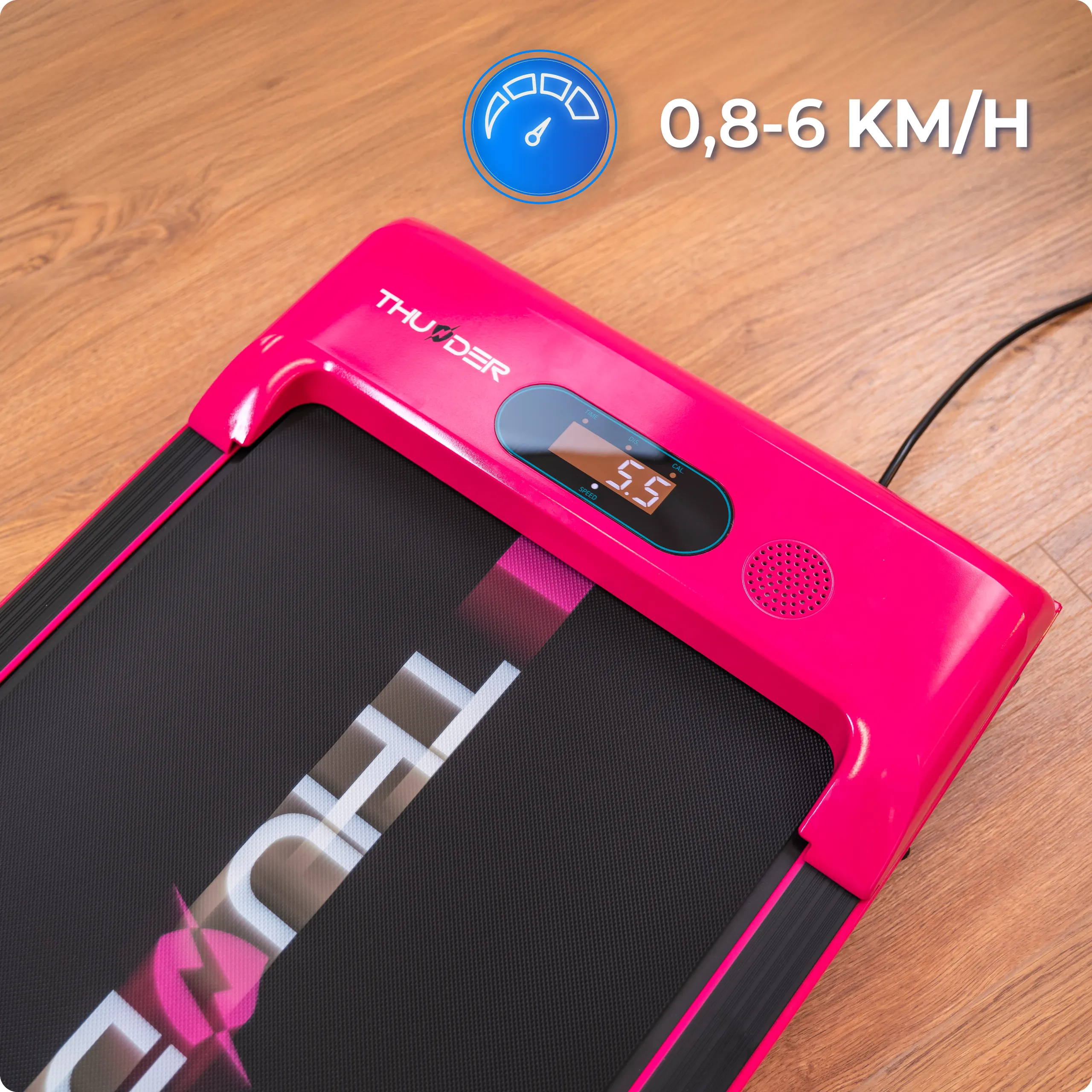 Электрическая беговая дорожка THUNDER® IDEA-PINK – Стиль, комфорт и умный фитнес дома! [3]