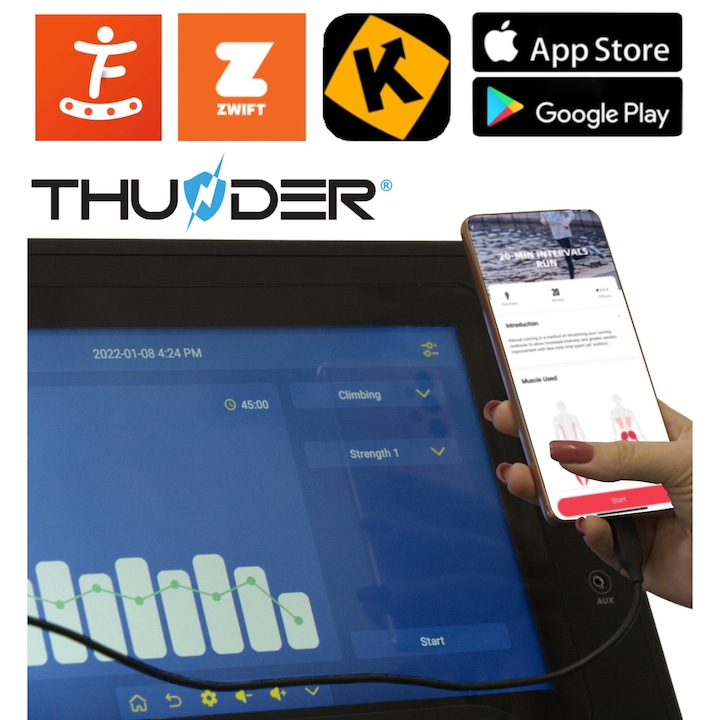 Электрическая беговая дорожка THUNDER IGNITE-S-TFT Black – Профессиональная производительность для тренировок дома или в зале [9]
