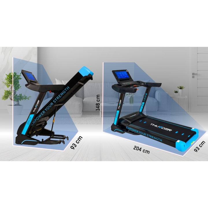Электрическая беговая дорожка THUNDER IGNITE-S-TFT Black – Профессиональная производительность для тренировок дома или в зале [7]